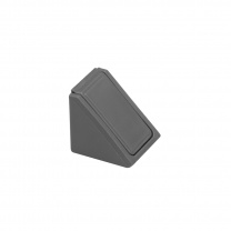 Уголок пластиковый одинарный с крышкой совместно темно-серый -05- (уп/100шт)