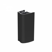 Профиль алюминиевый SENATOR черный глянец вертик. откррытый удлинен. АЛЮТЕХ (L-5300) (010,RAL9005)